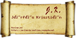 Járfás Krisztián névjegykártya