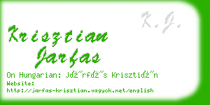 krisztian jarfas business card